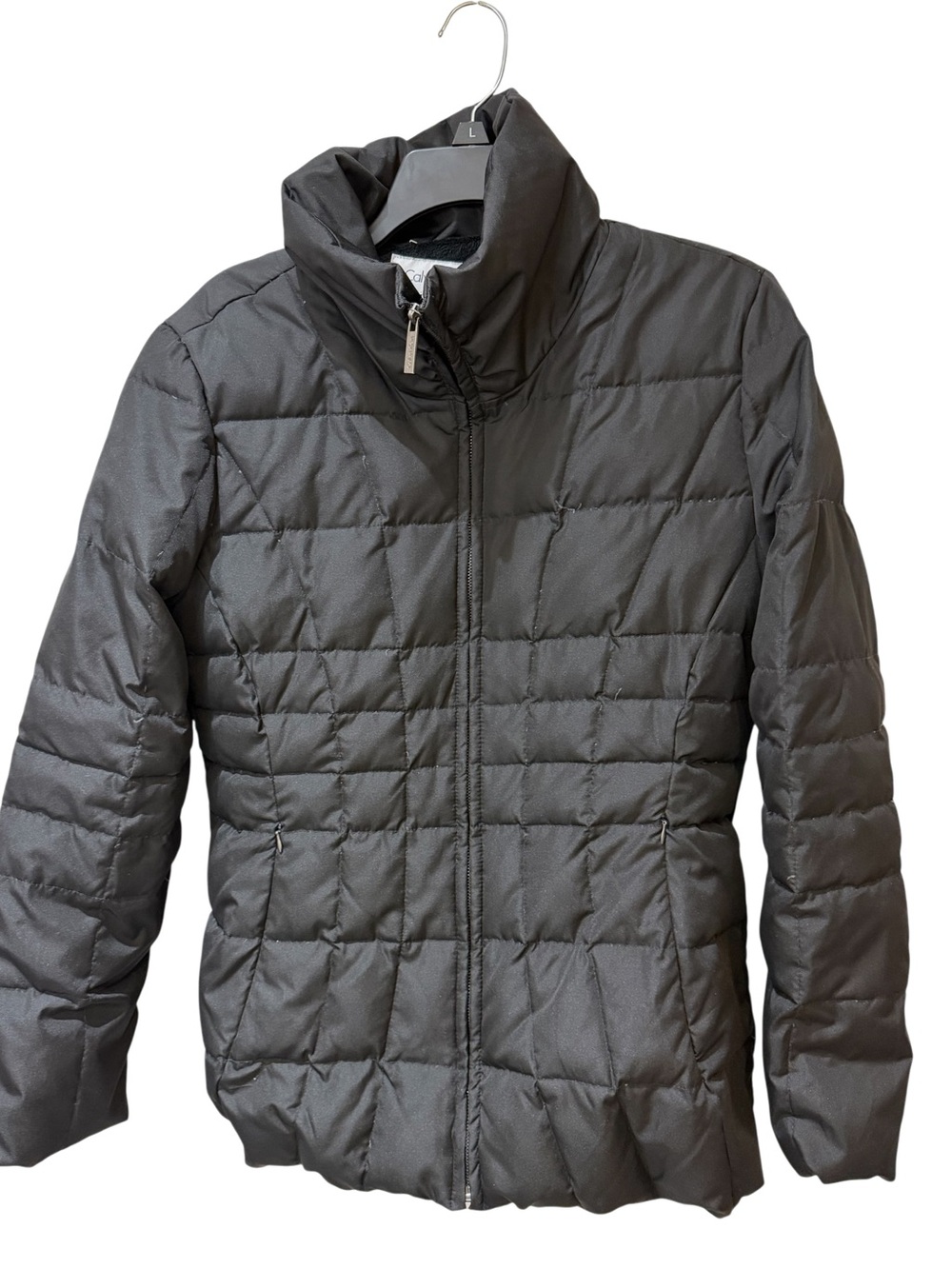 Women’s Vintage Calvin Klein Black Quilted Down Puffer Jacket. Size Medium